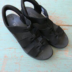 Skechers Slip-ins Cali Pier Lite Wedge Sandals -Lovely Horizon BLACK SZ 9.5M